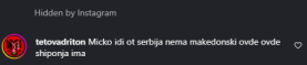 Mickovski navreduvan na instagram