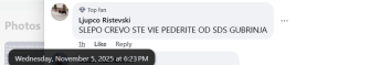Слепо црево сте вие педерите од СДС ѓубриња